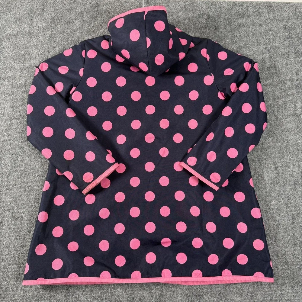 Gymboree Rain Jacket Girls‎ Large 10 12 Hooded Waterproof Polka Dot Coat